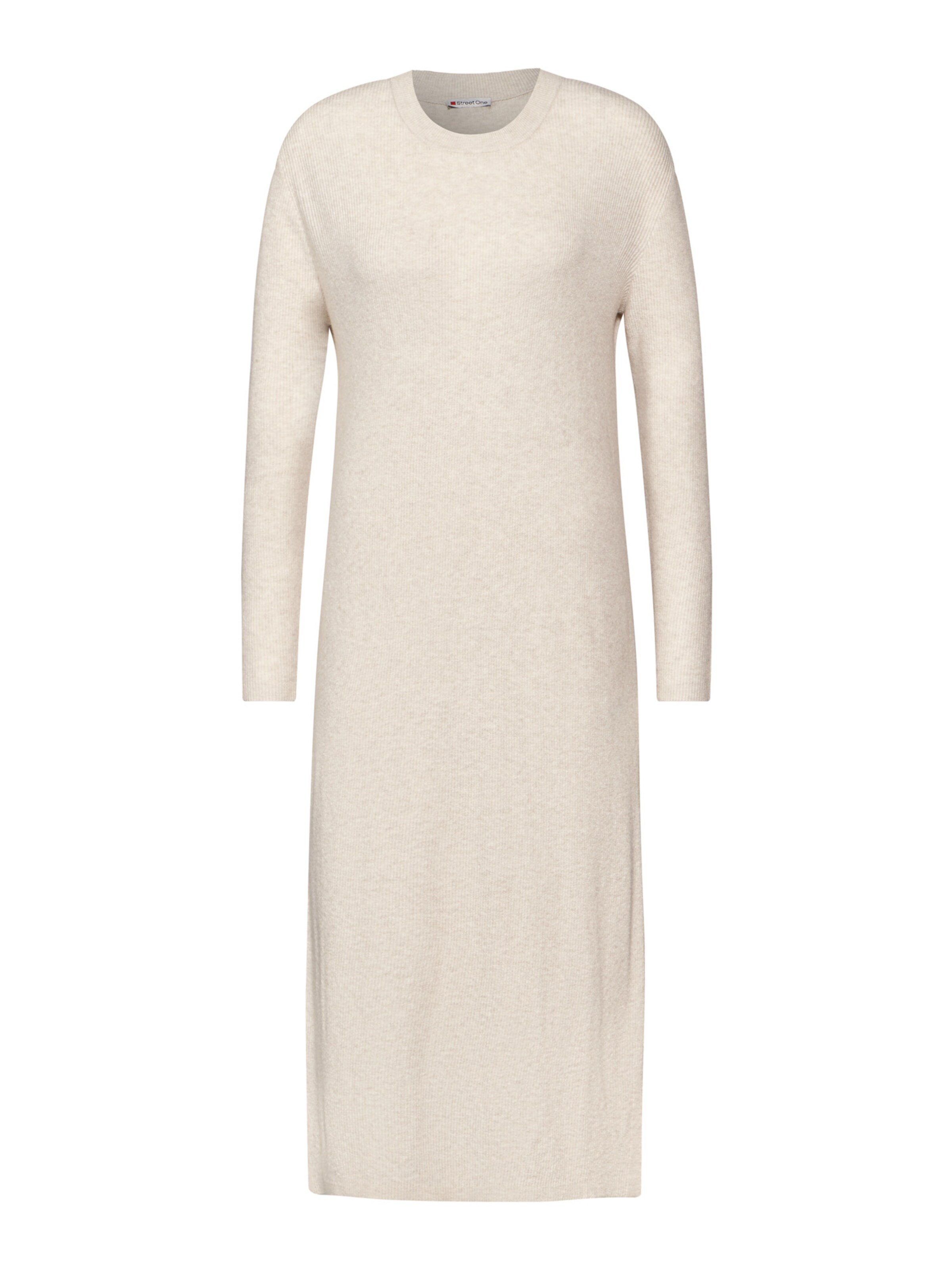 STREET ONE Gebreide jurk in Beige: voorkant