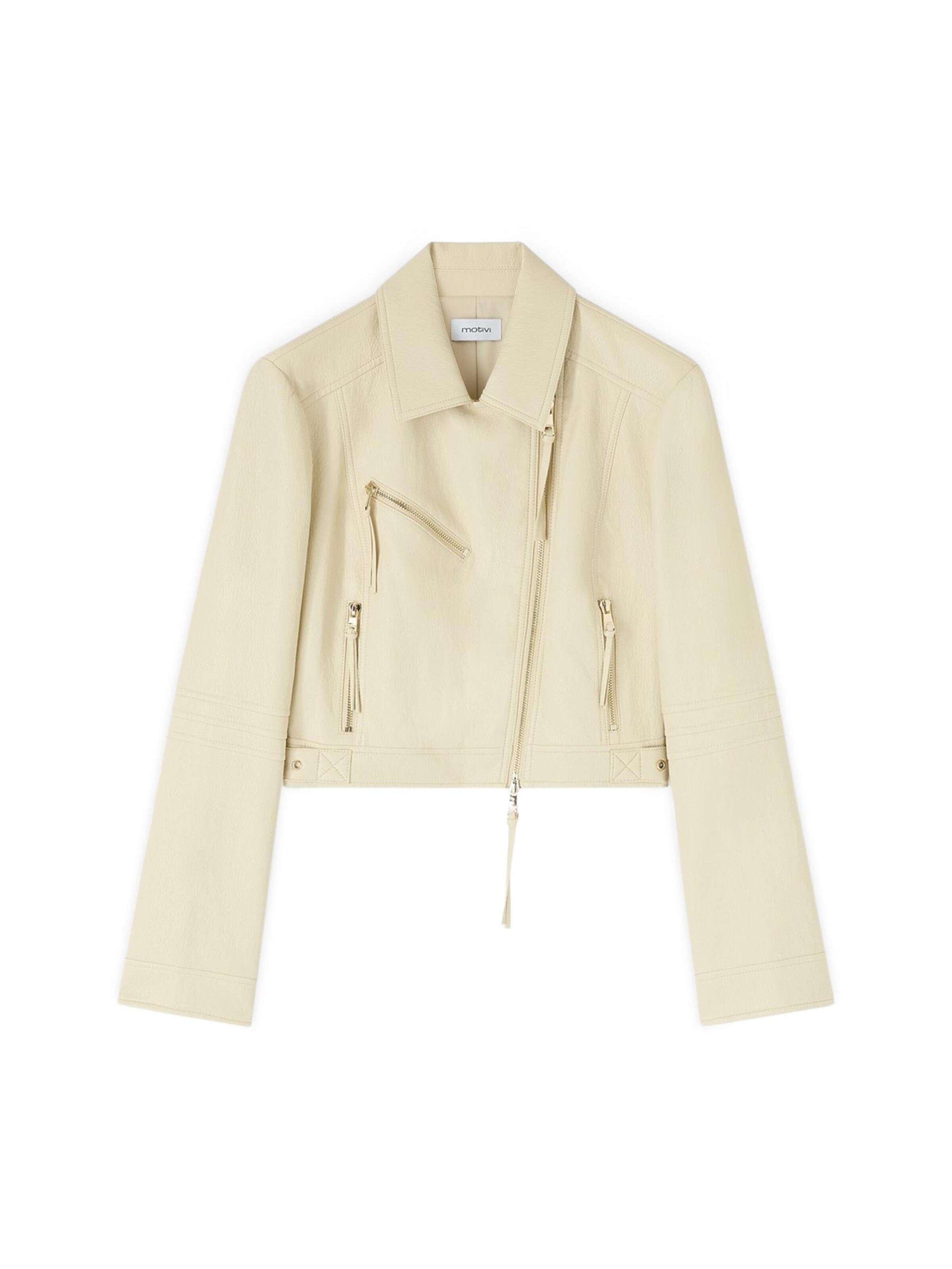 MOTIVI Between-season jacket in White: front