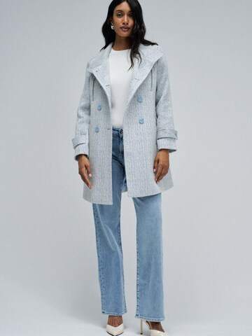 Salsa Jeans Winter Jacket 'Grace Long Woolen Coat' in Blue