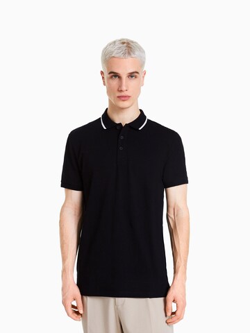 Bershka Poloshirt in Schwarz: predná strana