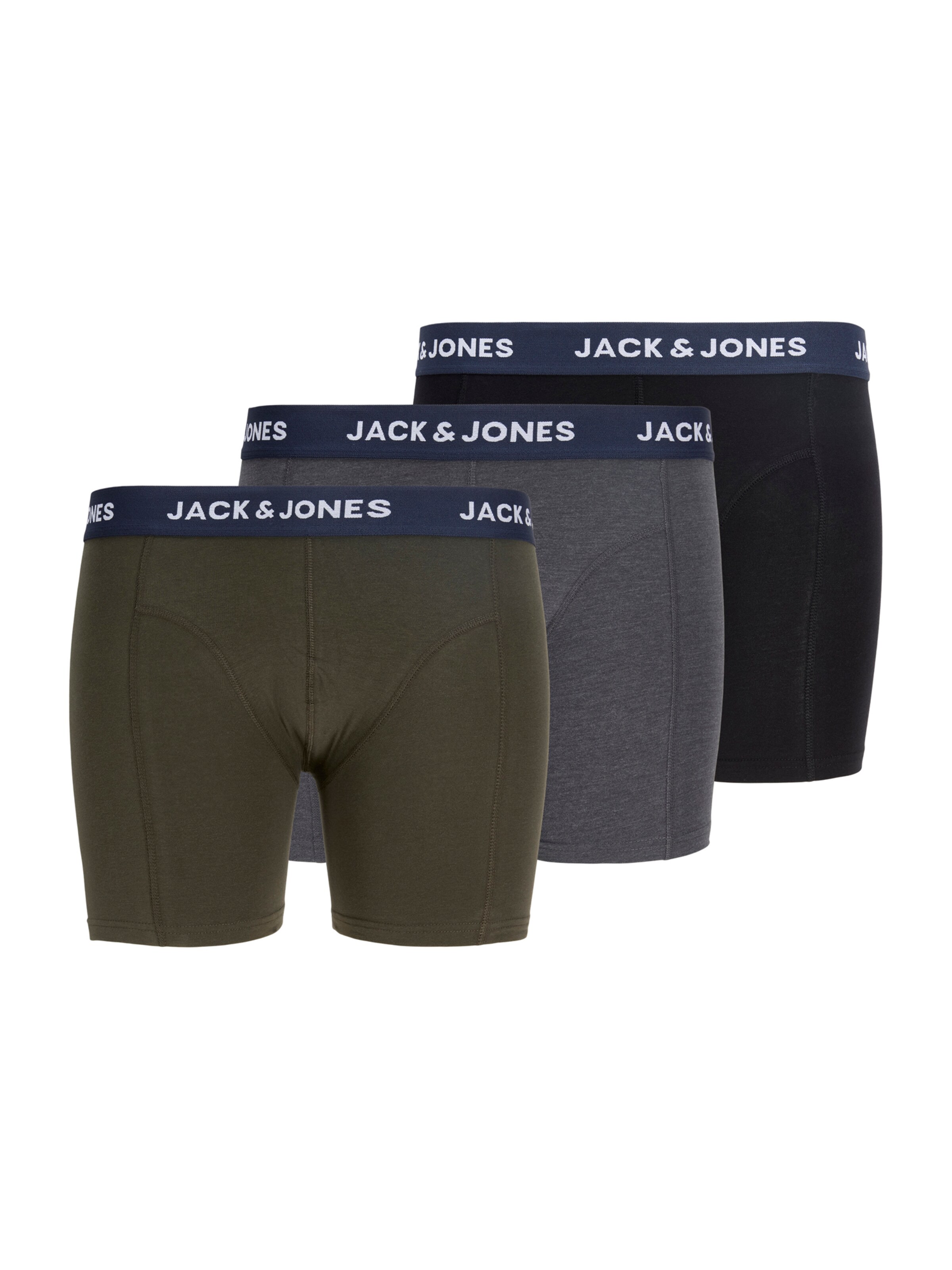 Jack & Jones Plus Boxershorts 'JACLAMP' in Grijs: voorkant