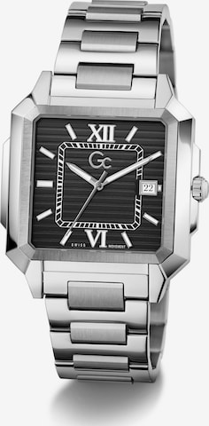 Montre à affichage analogique Gc en argent : devant