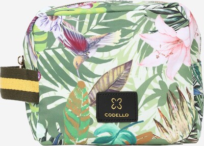 CODELLO Toiletry bag in Light green / Dark green / Light purple / White, Item view