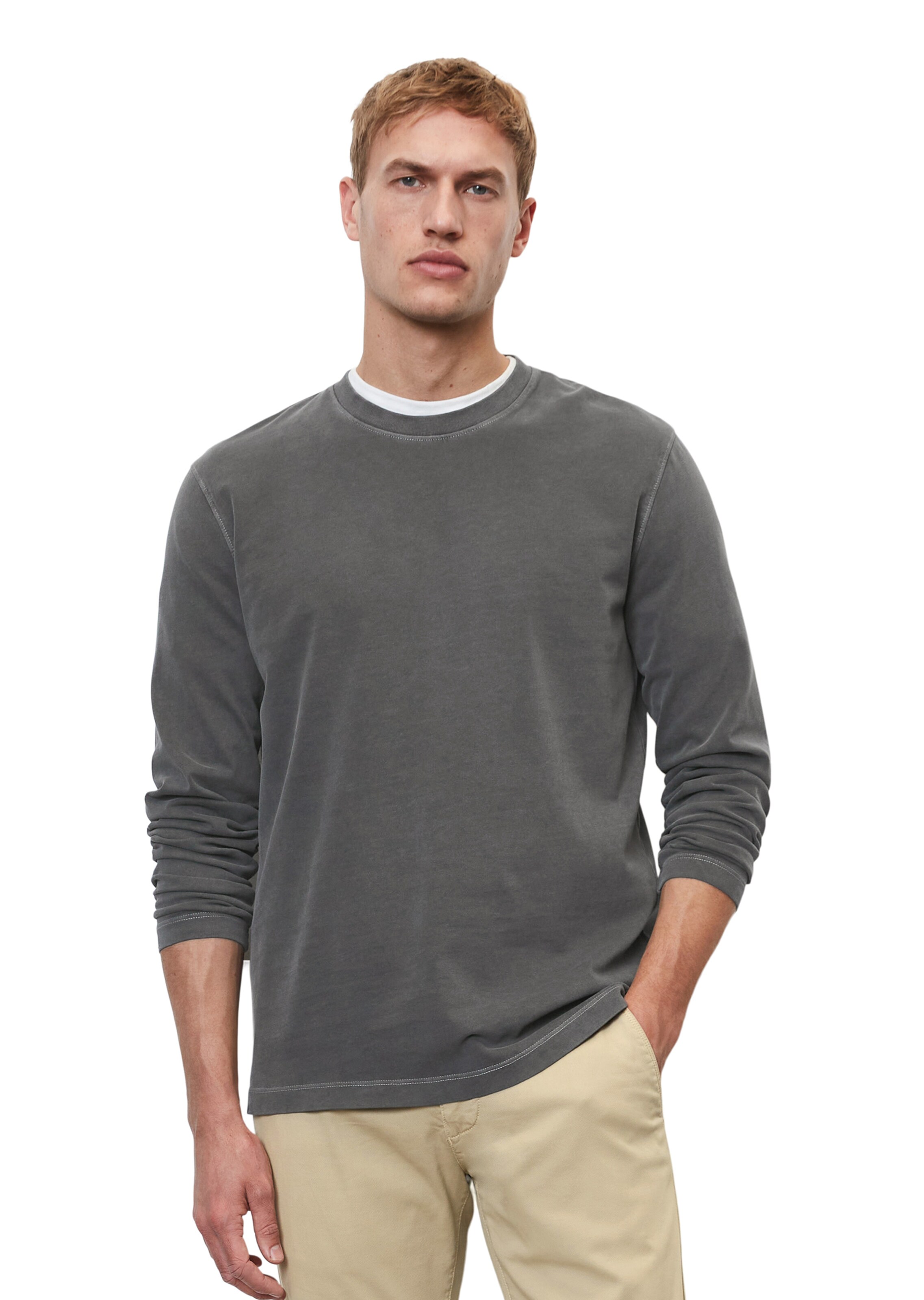 Marc O'Polo Shirt in Grey: front
