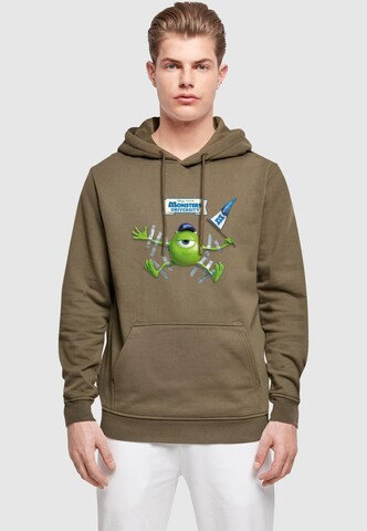 ABSOLUTE CULT Sweatshirt 'Monster University - Taped Mike' in Green: front