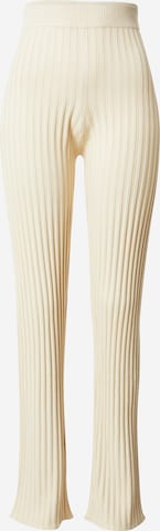 Regular Pantalon 'Fleur' Gina Tricot en beige : devant