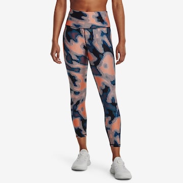 UNDER ARMOUR Skinny Workout Pants in Orange: front