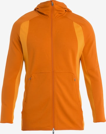 ICEBREAKER Sportsweatshirt 'Quantum ZoneKnit' in Oranje: voorkant