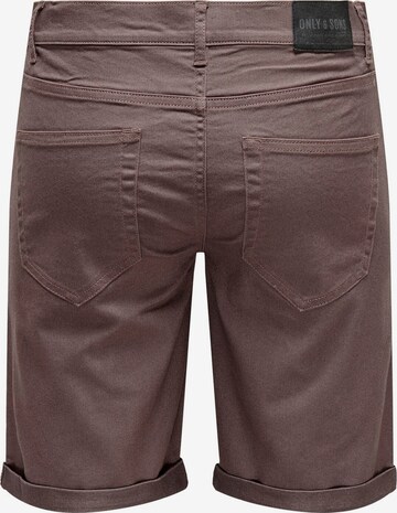 Regular Pantalon 'PLY' Only & Sons en violet