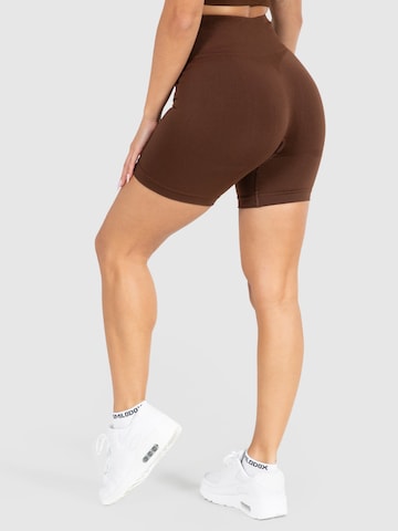 Smilodox Skinny Workout Pants in Brown