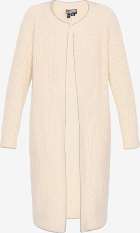 DreiMaster Vintage Strickmantel in Weiß: Vorderseite