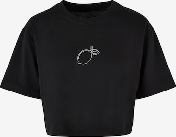 Maglia extra large 'Summer - Lemon' di Merchcode in nero: frontale