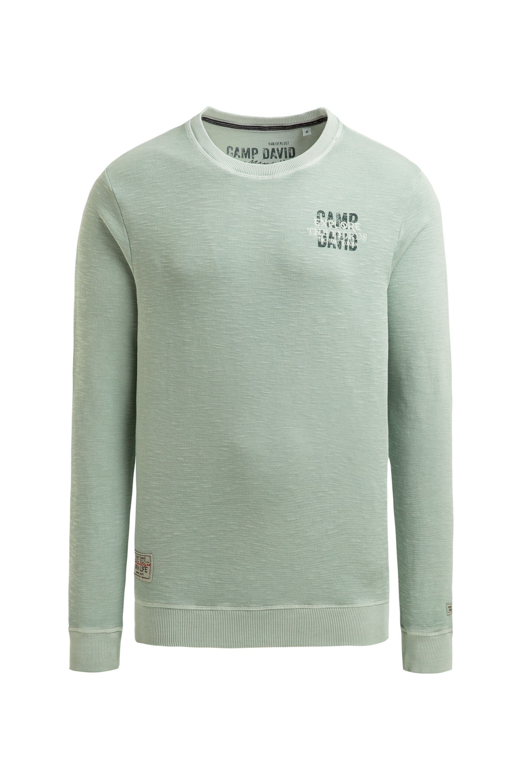 CAMP DAVID Sweatshirt in Green: front