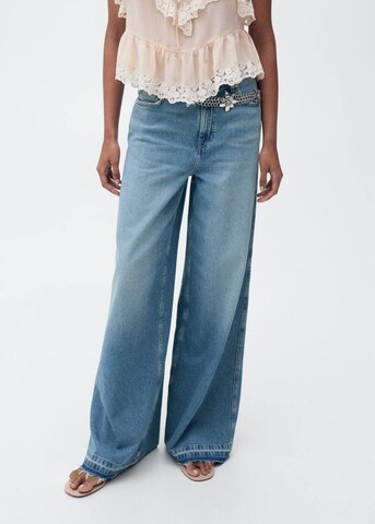 MANGO Wide Leg Jeans 'Aba' in Blau: Vorderseite