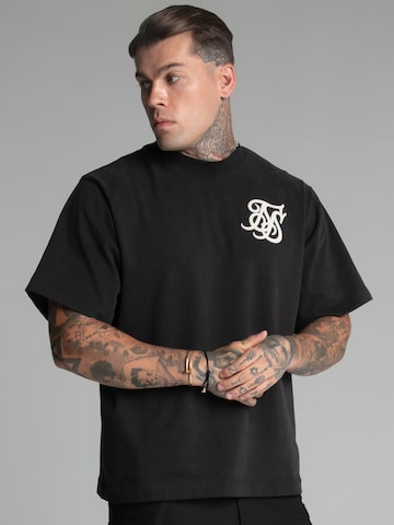 SikSilk Shirt in Black: front