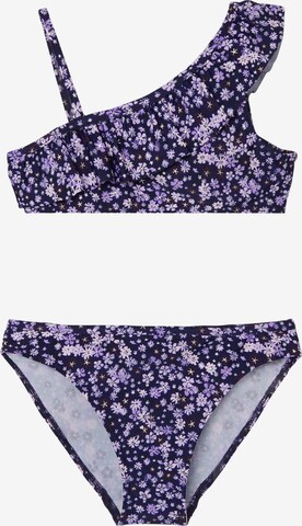 NAME IT Bustier Bikini 'ZORA' in Lila: voorkant