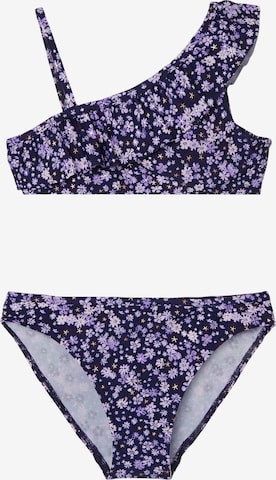 NAME IT - Soutien Bustier Biquíni 'ZORA' em roxo: frente