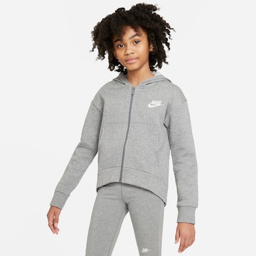 Nike Sportswear Zip-Up Hoodie in Grey: front