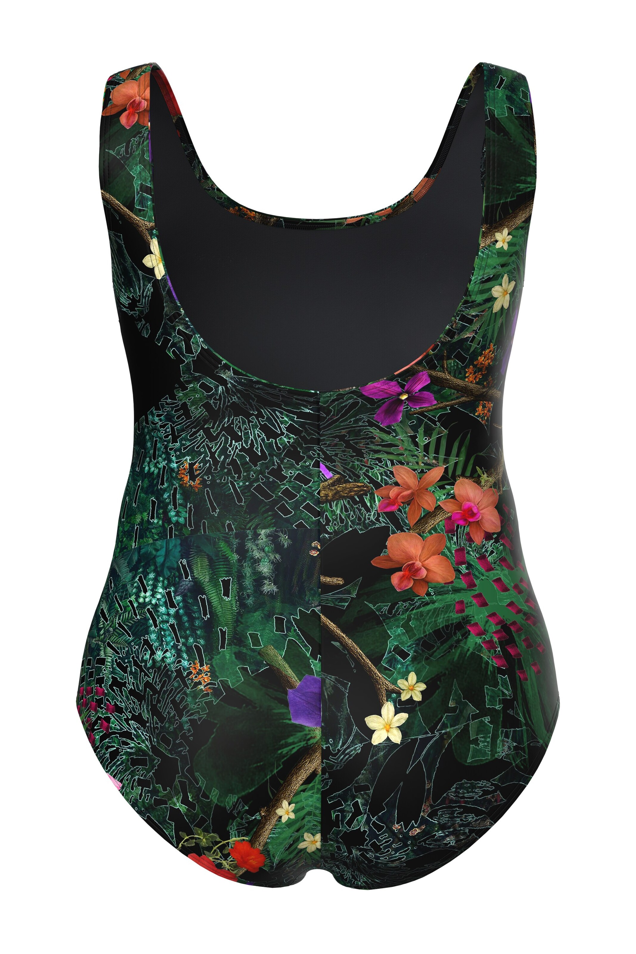Ulla Popken Bralette Swimsuit in Black