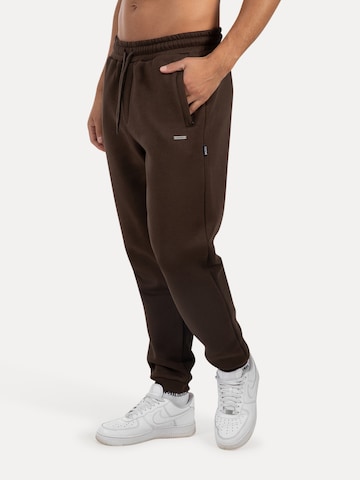 Smilodox Tapered Ilyas Casual Classic Pants in Braun