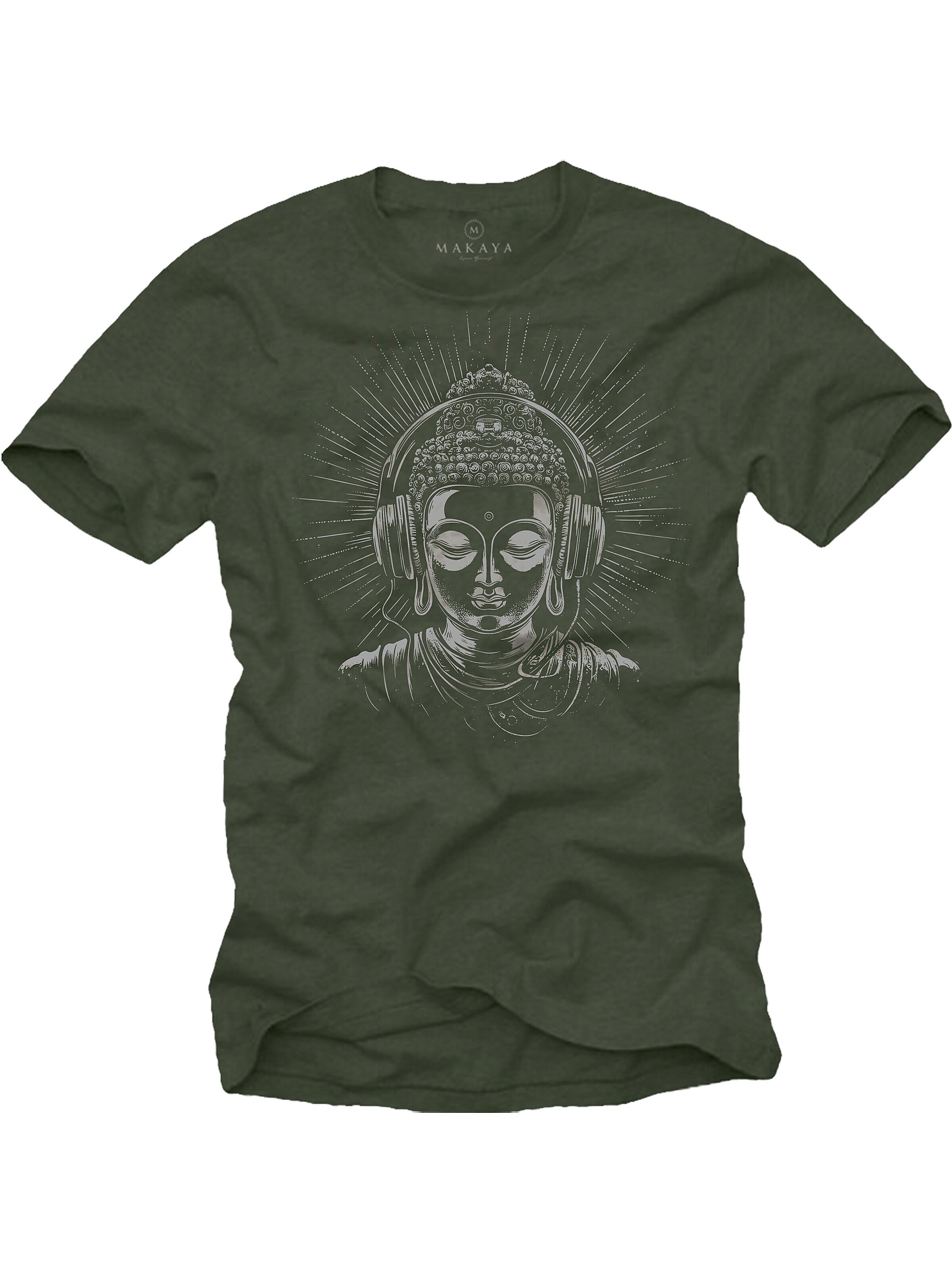 MAKAYA Shirt 'Buddha' in Green: front