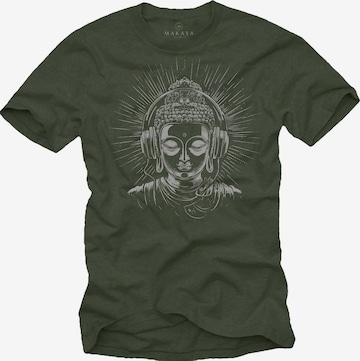MAKAYA Shirt 'Buddha' in Green: front