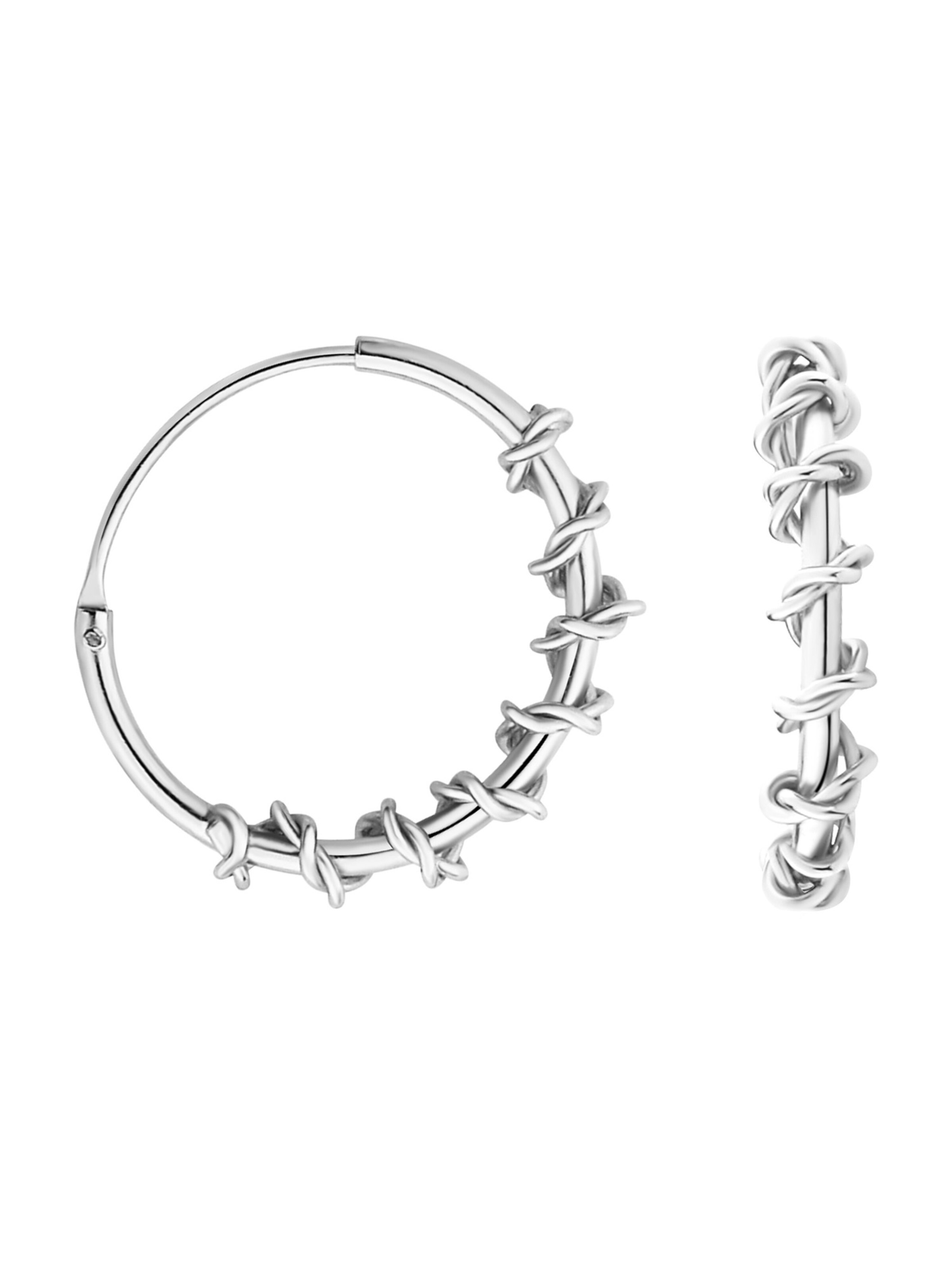 Sofia Milani Ohrringe 'Wrapped'‌‌‌‌‌‌‌‌‌ in Silber: Vorderseite