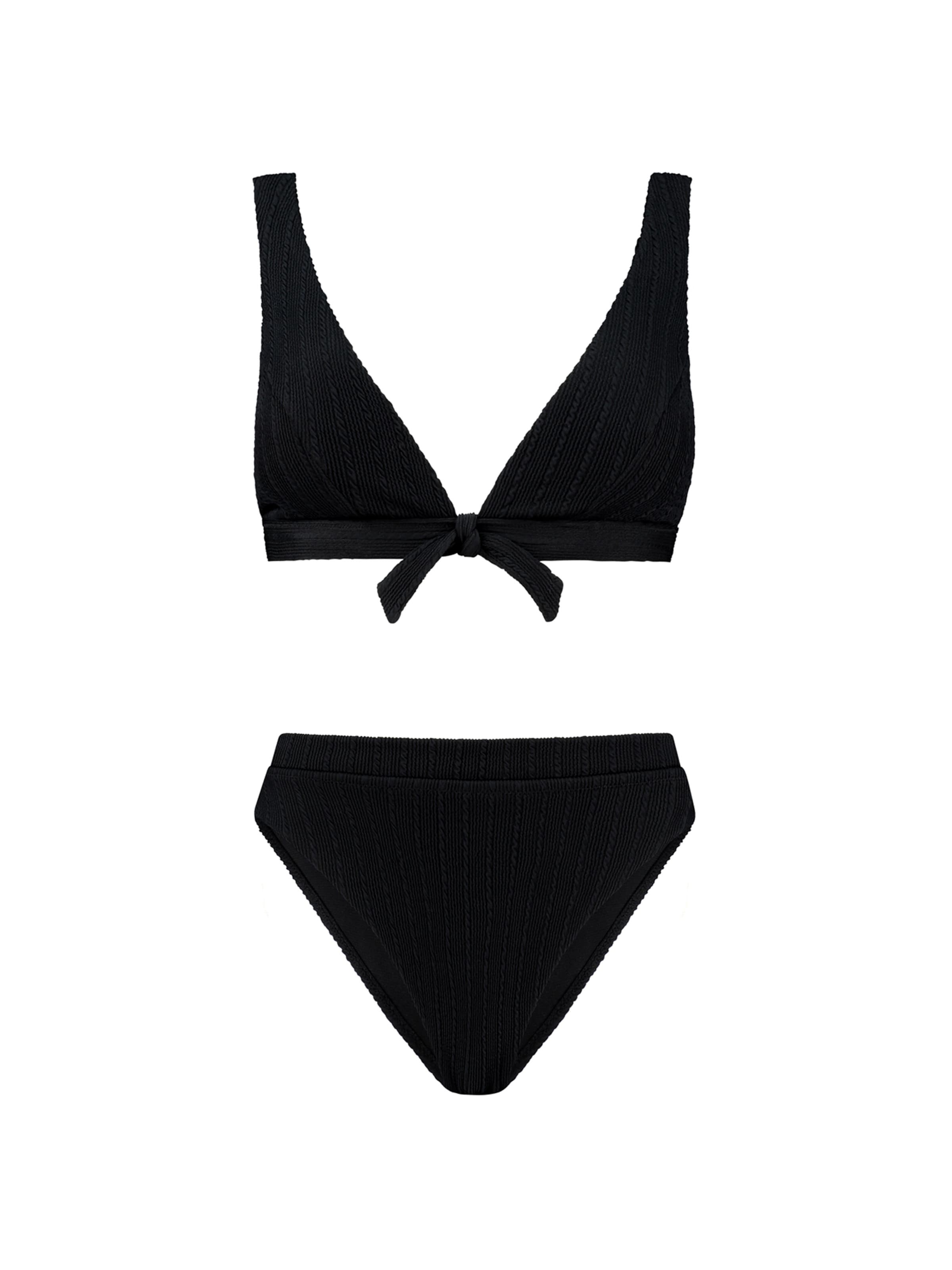 Shiwi Kolmnurk Bikiinid 'Teddy', värv must: eest vaates