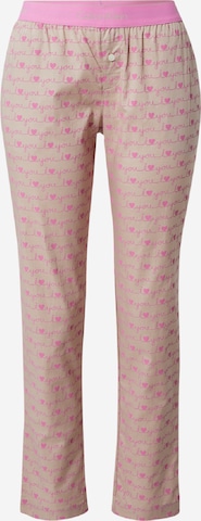Calvin Klein Underwear Панталон пижама в розово: отпред