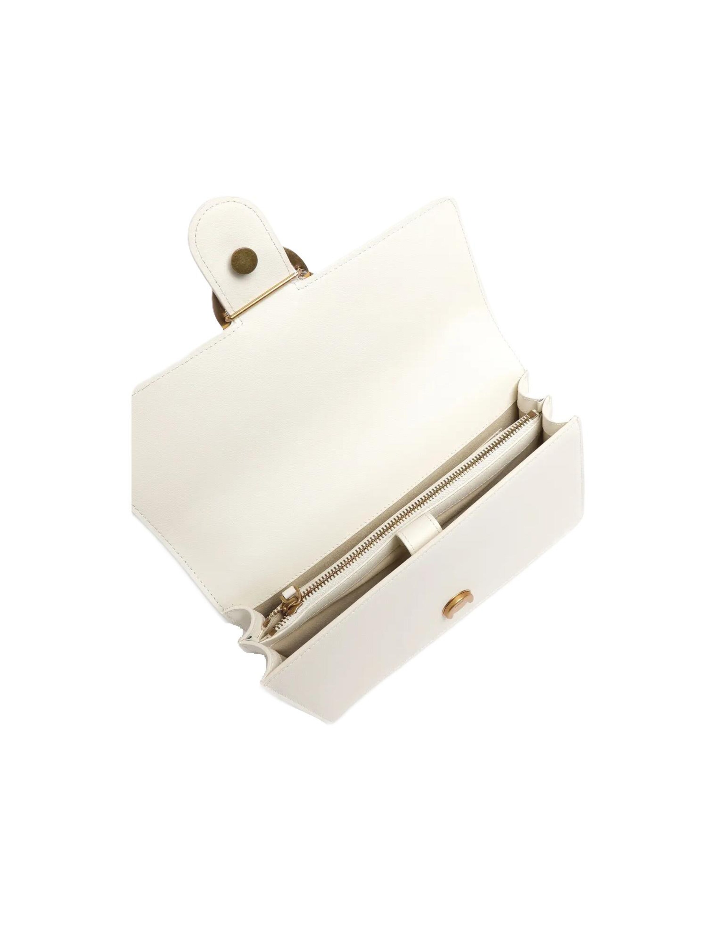 Borsa a tracolla '100941 A0F1' di PINKO in bianco