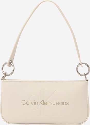 Calvin Klein Jeans Skuldertaske i beige: forside