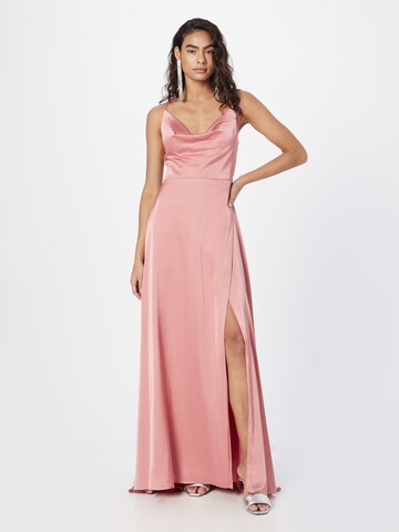 Unique Evening Dress in Pink: front