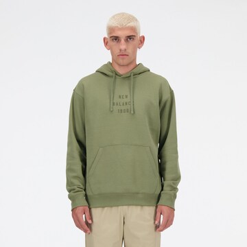 new balance Sweatshirt 'Iconic Collegiate' in Groen: voorkant