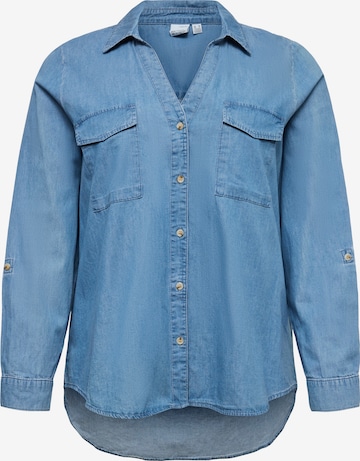 Vero Moda CurveBluza 'VMCBUMPY' - plava boja: prednji dio