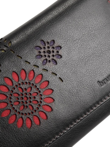 Bruno Banani Portemonnaie 'FLOWERPOWER'‌‌ in Schwarz