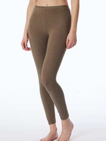 SCHIESSER Skinny Leggings 'Personal Fit' in Brown: front