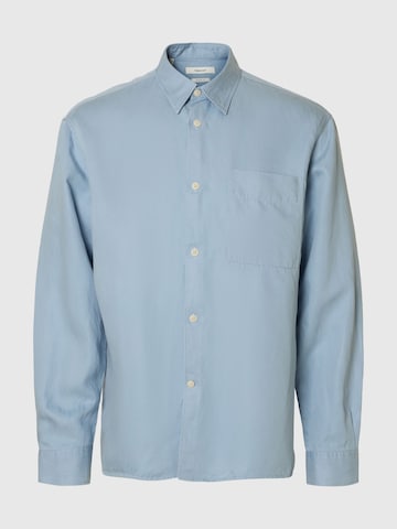 SELECTED - Ajuste confortable Camisa en azul