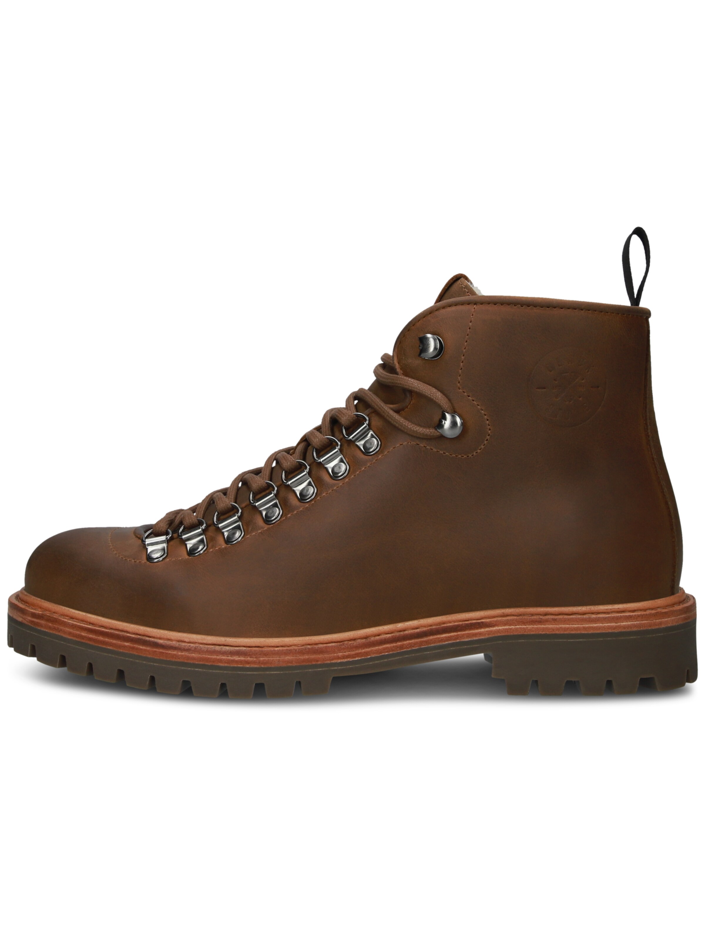 BLACKSTONE - Botas con cordones en marrón: frente