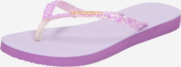 HAVAIANAS T-Bar Sandals in Purple: front