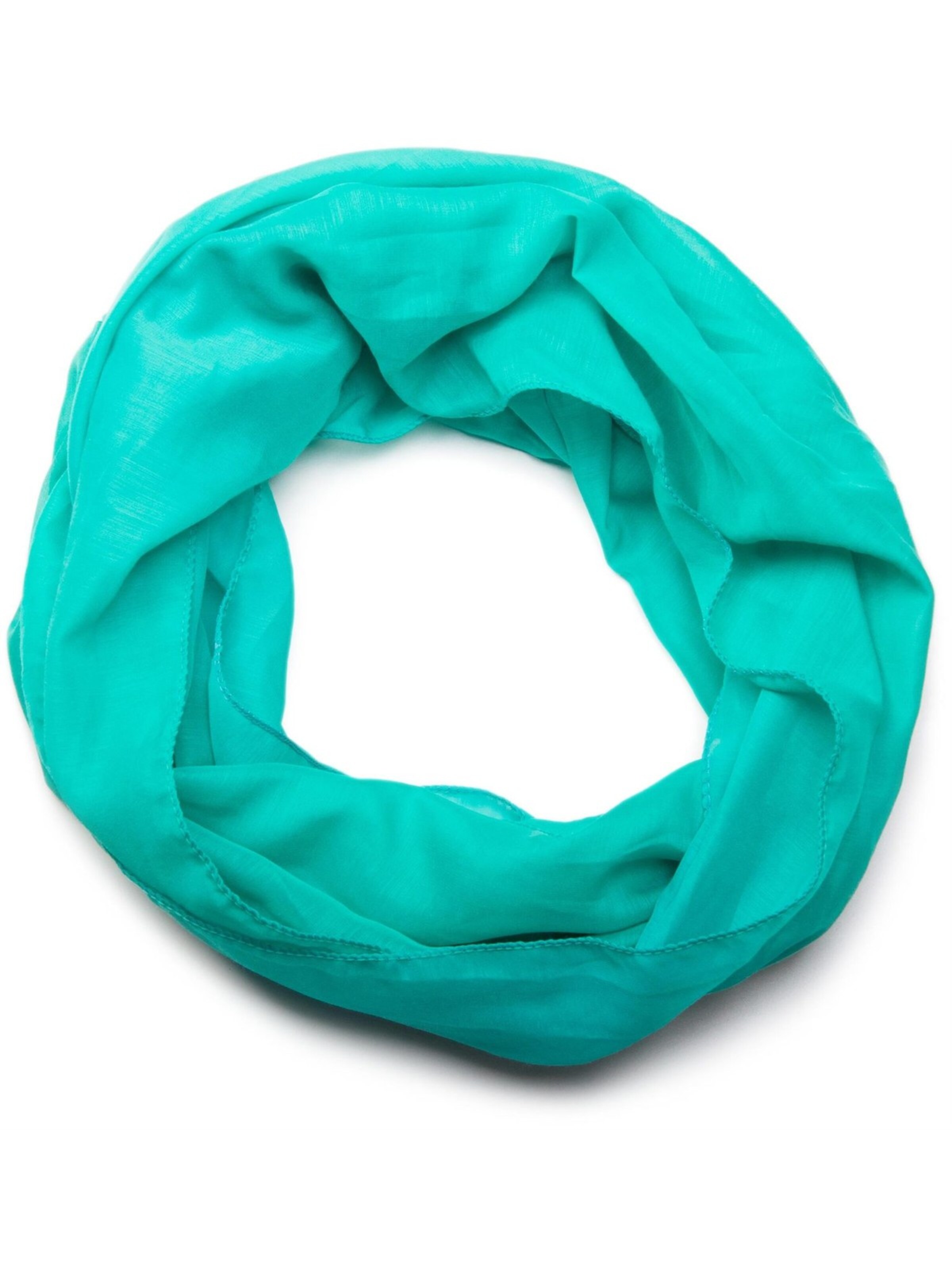 styleBREAKER Schlauchschal 'Seidiger unifarbener Loop'‌‌‌‌‌‌ in Blau: Vorderseite