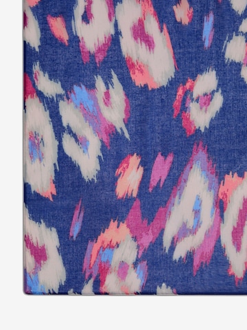 Écharpe love & roses en bleu