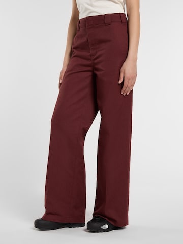 Wide leg Pantaloni con piega frontale di DICKIES in marrone