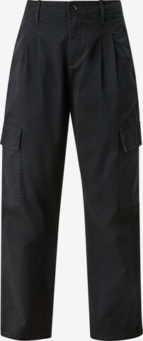 Loosefit Pantalon cargo s.Oliver en noir : devant