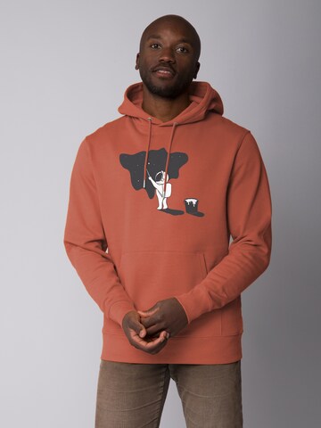 Sweat-shirt ' Painting space ' Watapparel en marron : devant