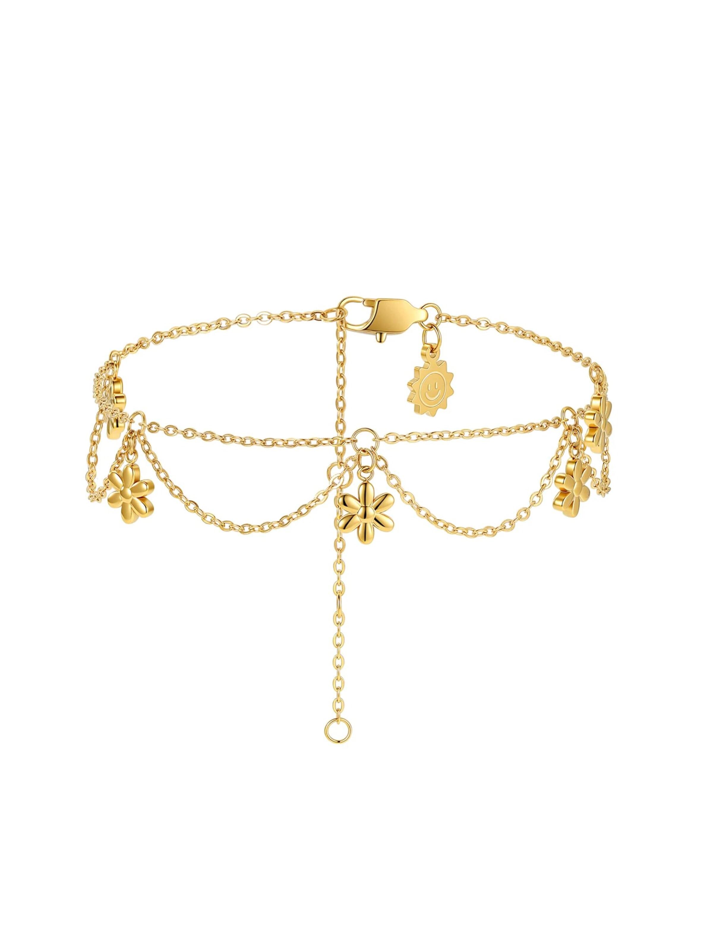 Bijoux de pied 'Daisy Flower' Hey Happiness en or