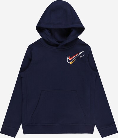 Bluză de molton Nike Sportswear pe bleumarin / galben auriu / roșu / alb, Vizualizare produs