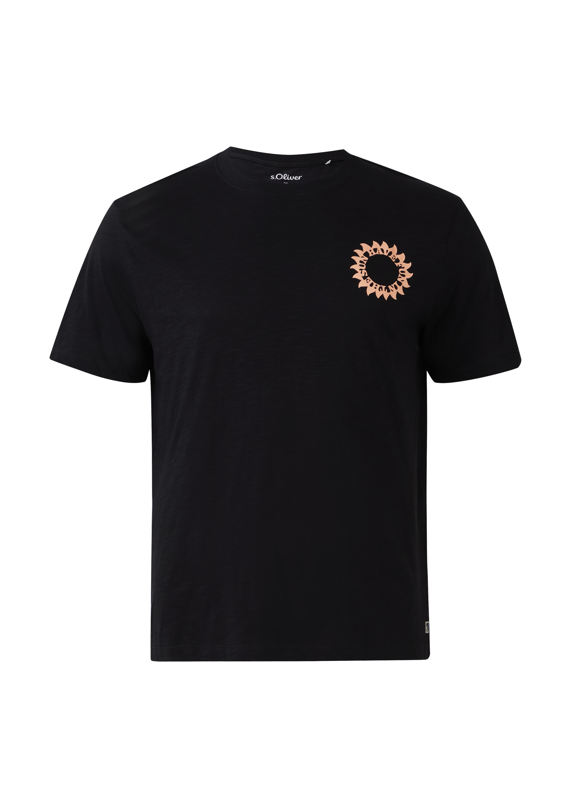 s.Oliver Men Big Sizes Shirt in Black: front