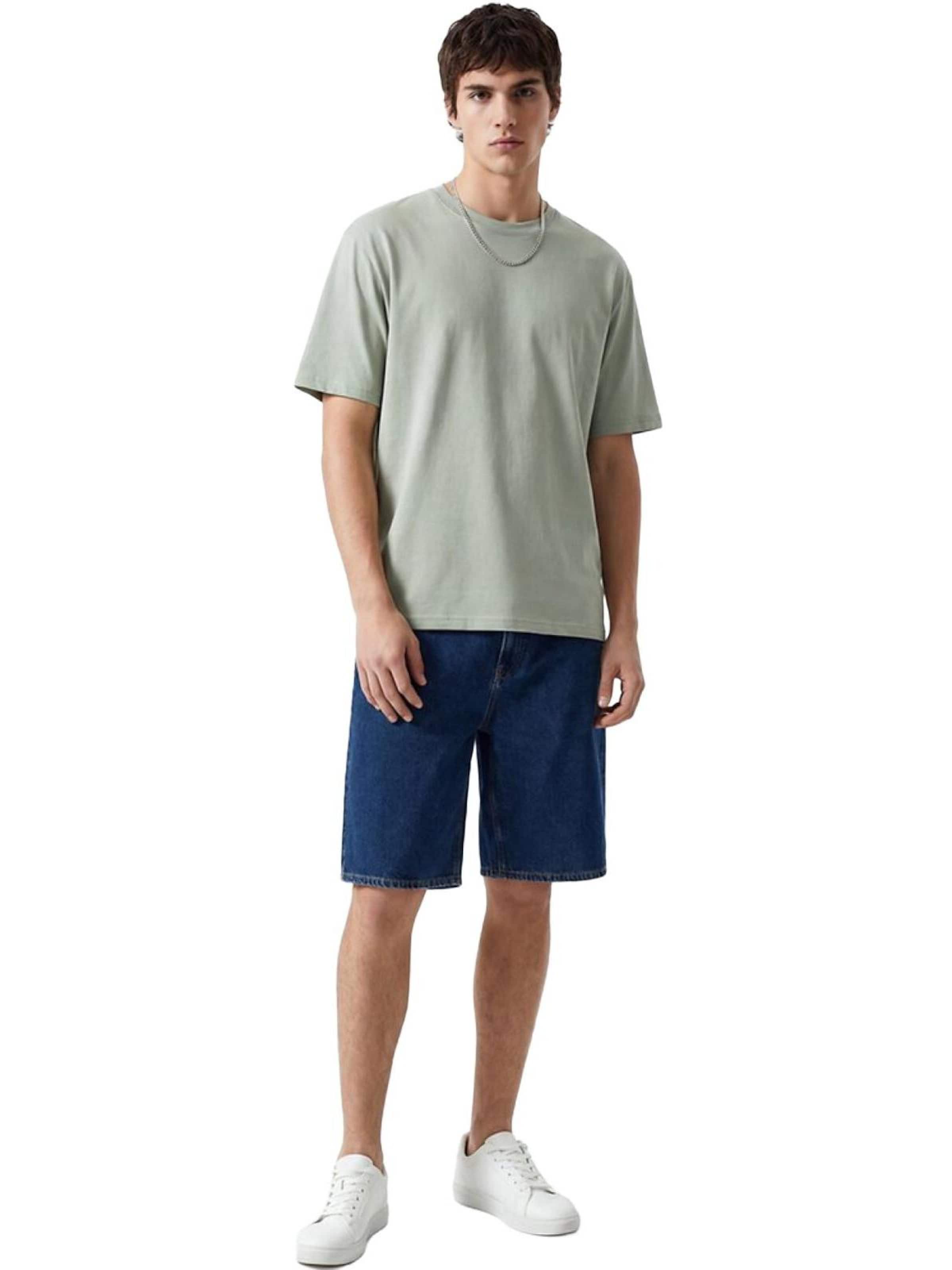 Maglietta 'LTB Jeans Herren T-Shirt mit japanischem Rückendruck' di LTB Jeans in verde: frontale