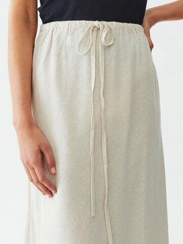 Calli - Falda 'DRAWSTRING' en beige