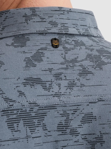 PME Legend Regular fit Overhemd 'Shirt in jersey piqué with allover print' in Blauw